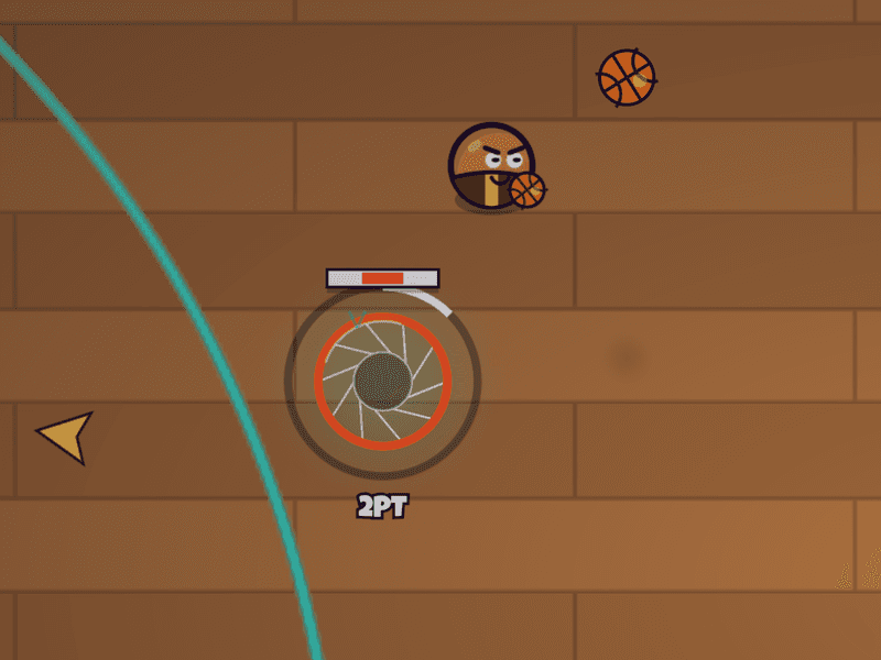 A hoop with its shot clock ring almost run out.